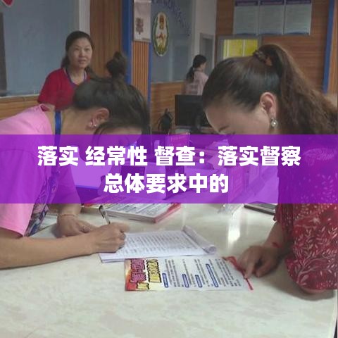 落實 經常性 督查：落實督察總體要求中的 